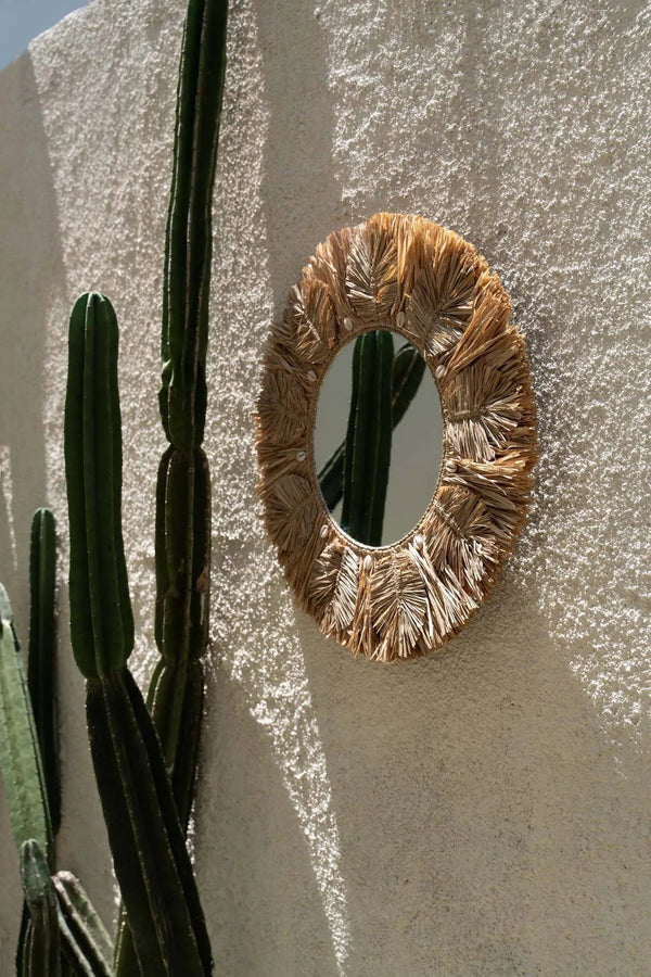 The Palm Tree Mirror - Natural - Medium H60