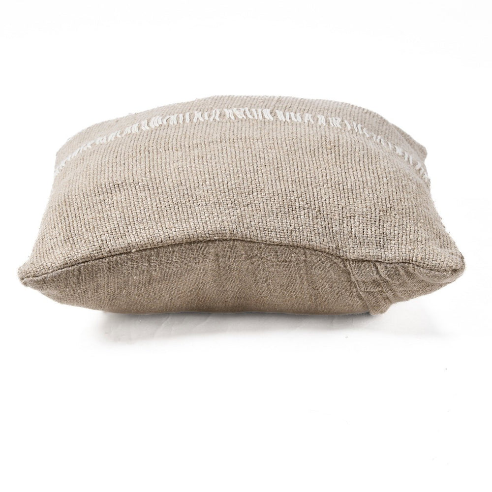 The Linen Stitch Cushion Cover - Natural White