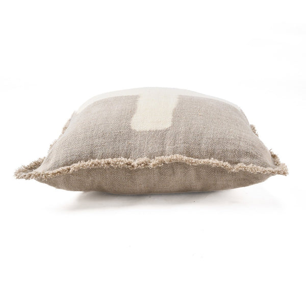 The Ivory Cross Cushion Cover - Natural White