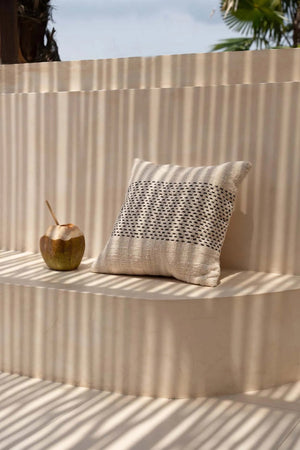The Misty Cushion Cover - Natural Black