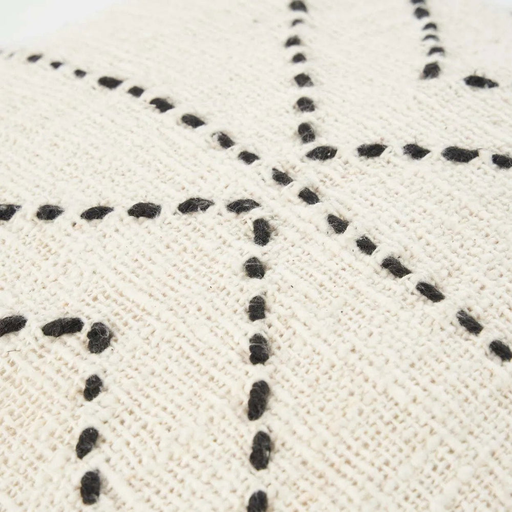 The Tribal Cushion Cover - Natural Black