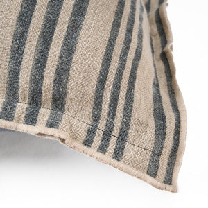 The Nordic Stripe Cushion Cover - Natural Black