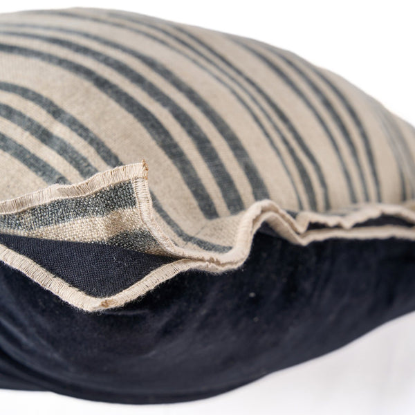 The Nordic Stripe Cushion Cover - Natural Black
