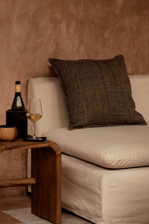 The Bloc Party Cushion Cover - Black Natural