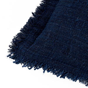 The Azure Fringe Cushion Cover - Indian Blue