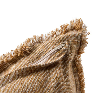 The Sahara Fringe Cushion Cover - Natural Brown W50