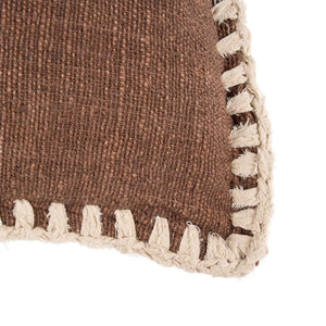 The Espresso Edge Cushion Cover - Brown White