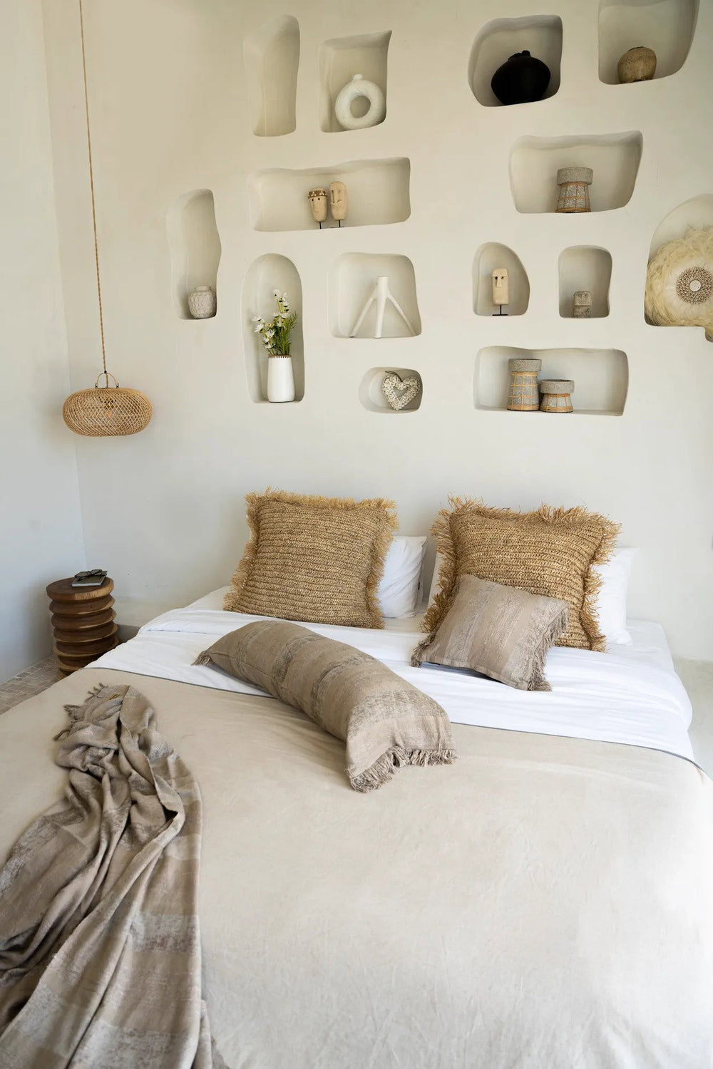The Raffia Cushion Cover Square - Natural - 60x60