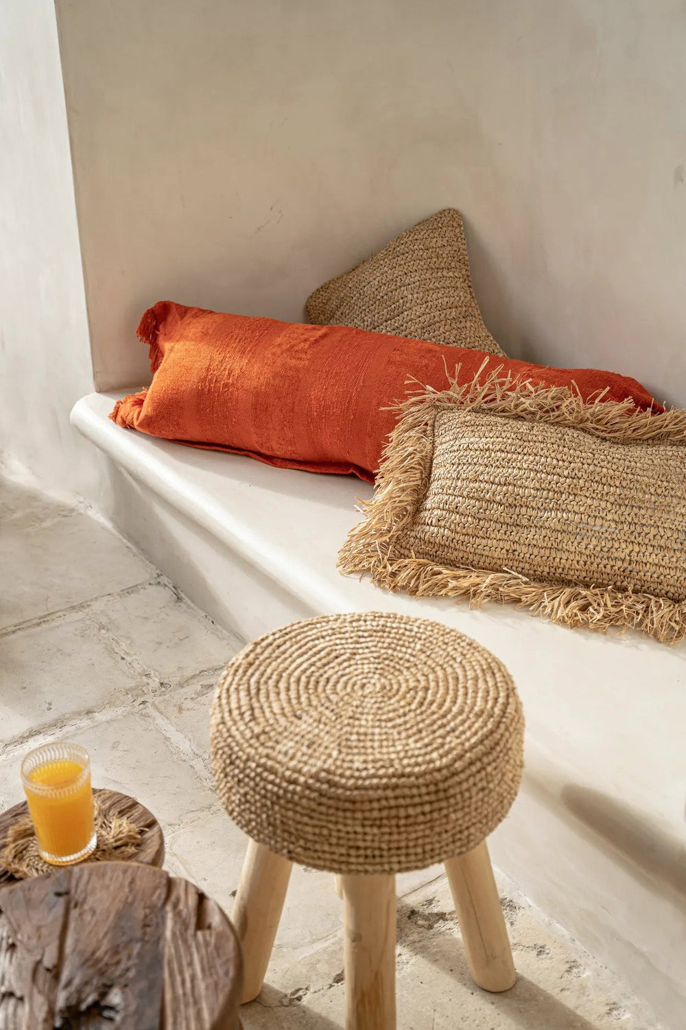 The Raffia Cushion Cover Rectangular - Natural - 30x50