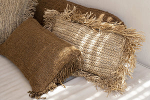 The Raffia Cushion Cover Rectangular - Natural - 30x50