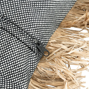 The Cotton Bonita Cushion Cover - Natural Black - 40x40