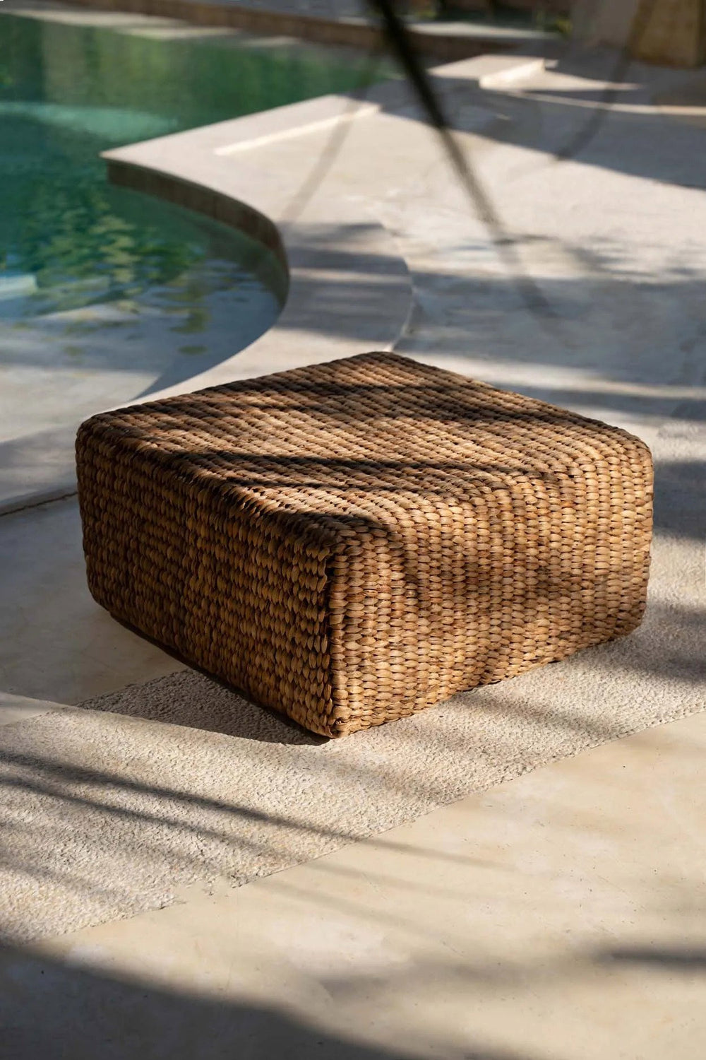 The Hyacinth Pouffe Square - Natural D60