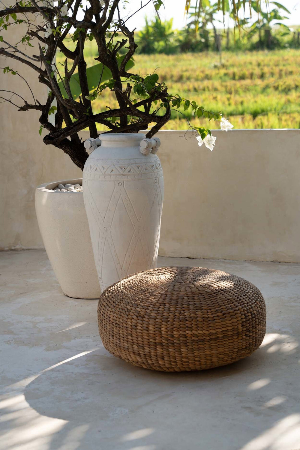 The Hyacinth Pouffe - Natural D60