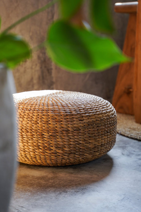 The Hyacinth Pouffe - Natural D60