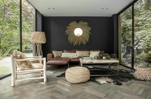 The Raffia Flores Pouffe - Natural D60