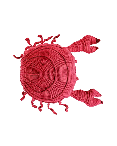 Crocheted Crab Cushion – Red