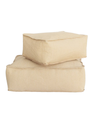 Floor Cushions – Beige Raffia or White