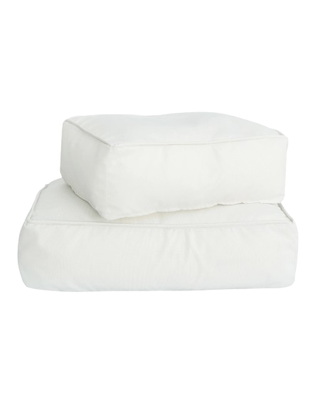 Floor Cushions – Beige Raffia or White
