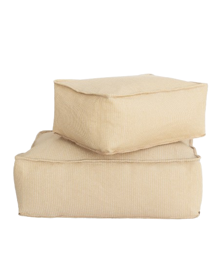 Floor Cushions – Beige Raffia or White