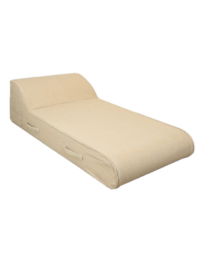 1-Seater Sun Lounger – Beige Raffia