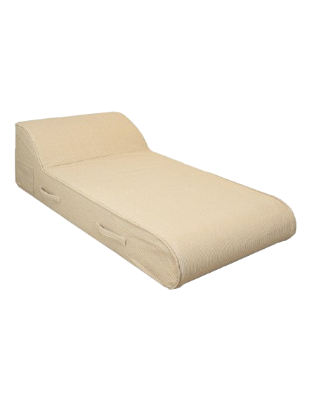 1-Seater Sun Lounger – Beige Raffia