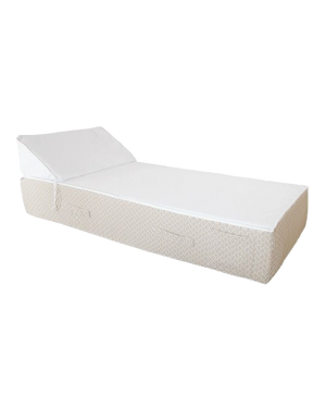 Foam Sun Lounger 1-Place – White with Beige Patterns