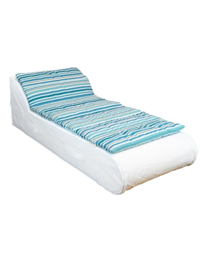 Mattress Topper – Single Sun Lounger – Blue Stripes