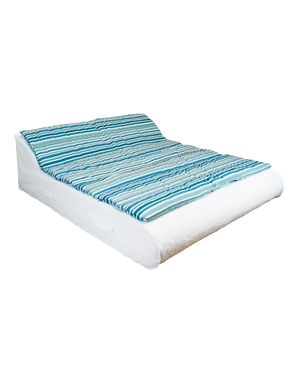Mattress Topper – 2-Seater Sun Lounger – Blue Stripes