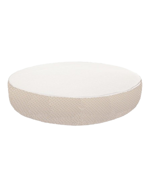 Round Foam Sun Lounger – White with Beige Patterns