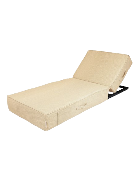 Sun Lounger – Beige Raffia