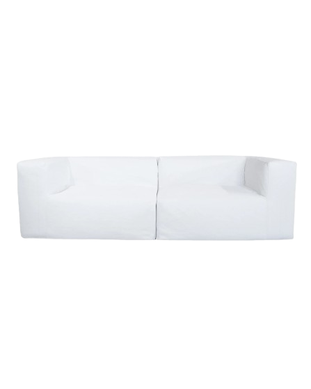 Modular Sofa – 3-Seater, White Raffia