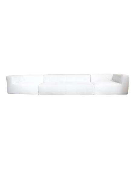 Modular Sofa – 5/6-Seater, White Raffia