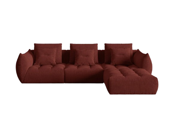 Modular Corner Sofa with Movable Pouf W214