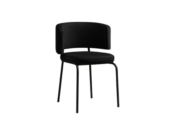 Modern Upholstered Chair with Metal Legs