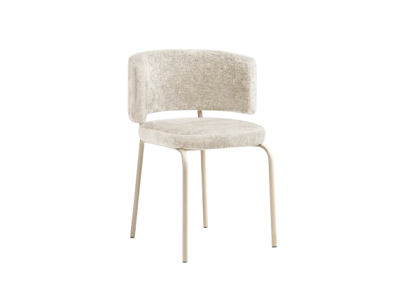 Modern Upholstered Chair with Metal Legs