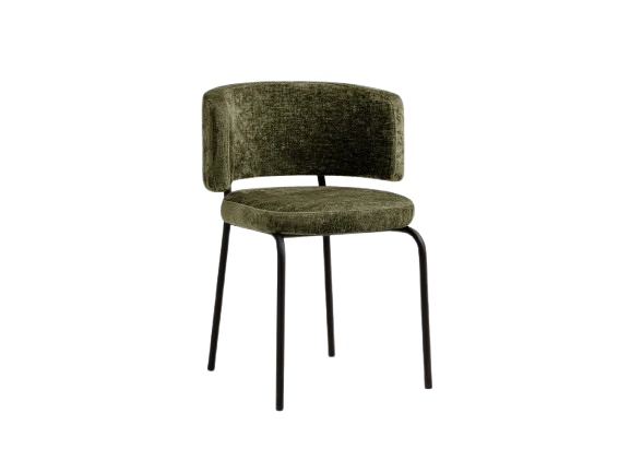 Modern Upholstered Chair with Metal Legs