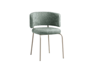 Modern Upholstered Chair with Metal Legs
