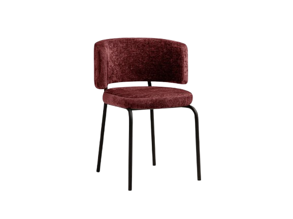 Modern Upholstered Chair with Metal Legs