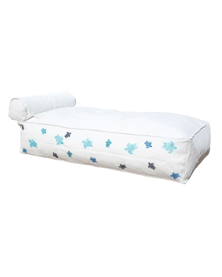 Sun Lounger with Headrest – Turtle Embroidery