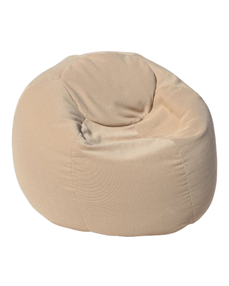XL Pouf – Beige Terry Fabric