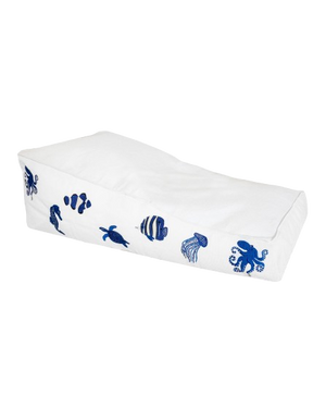 Floating Sun Lounger – Aquatic Blue Embroidery