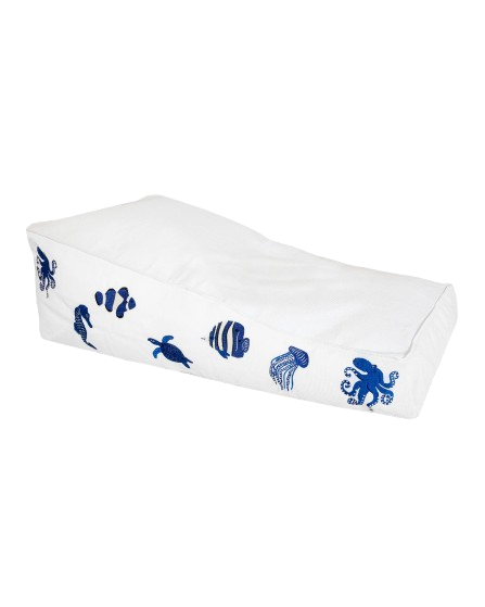 Floating Sun Lounger – Aquatic Blue Embroidery