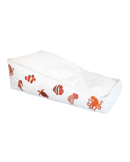 Floating Sun Lounger – Aquatic Orange Embroidery