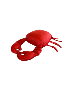 Crab Cushion – Red with Patterns
