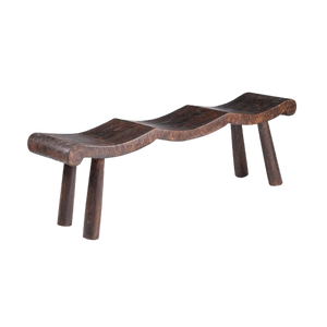 Lombok Wave Bench – Dark Walnut – M L150