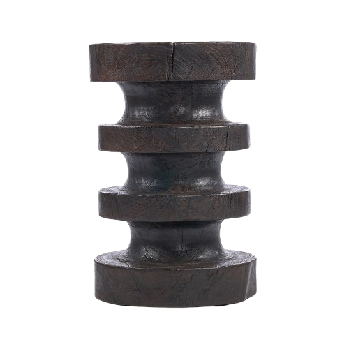 Mocha Rings Side Table – Dark Walnut D40