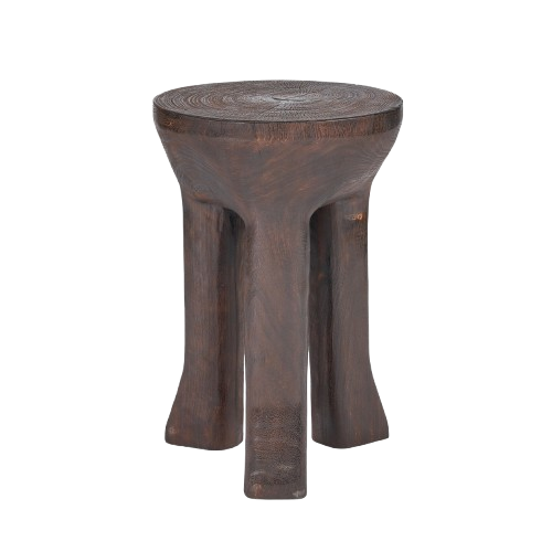 Java Tripod Side Table – Dark Walnut D40
