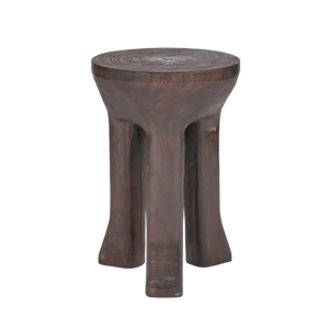 Java Tripod Side Table – Dark Walnut D40