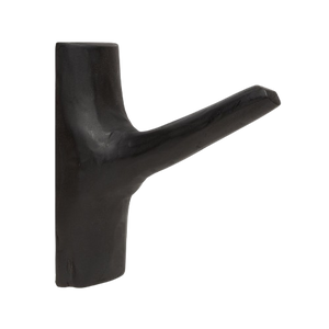 Solid Teak Wood Wall Hook – Black Finish