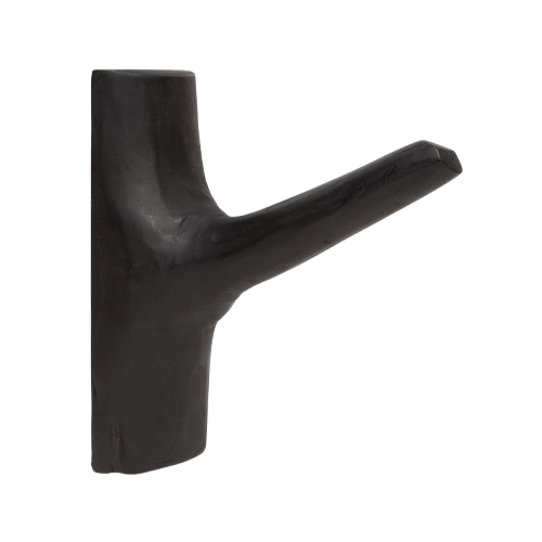 Solid Teak Wood Wall Hook – Black Finish